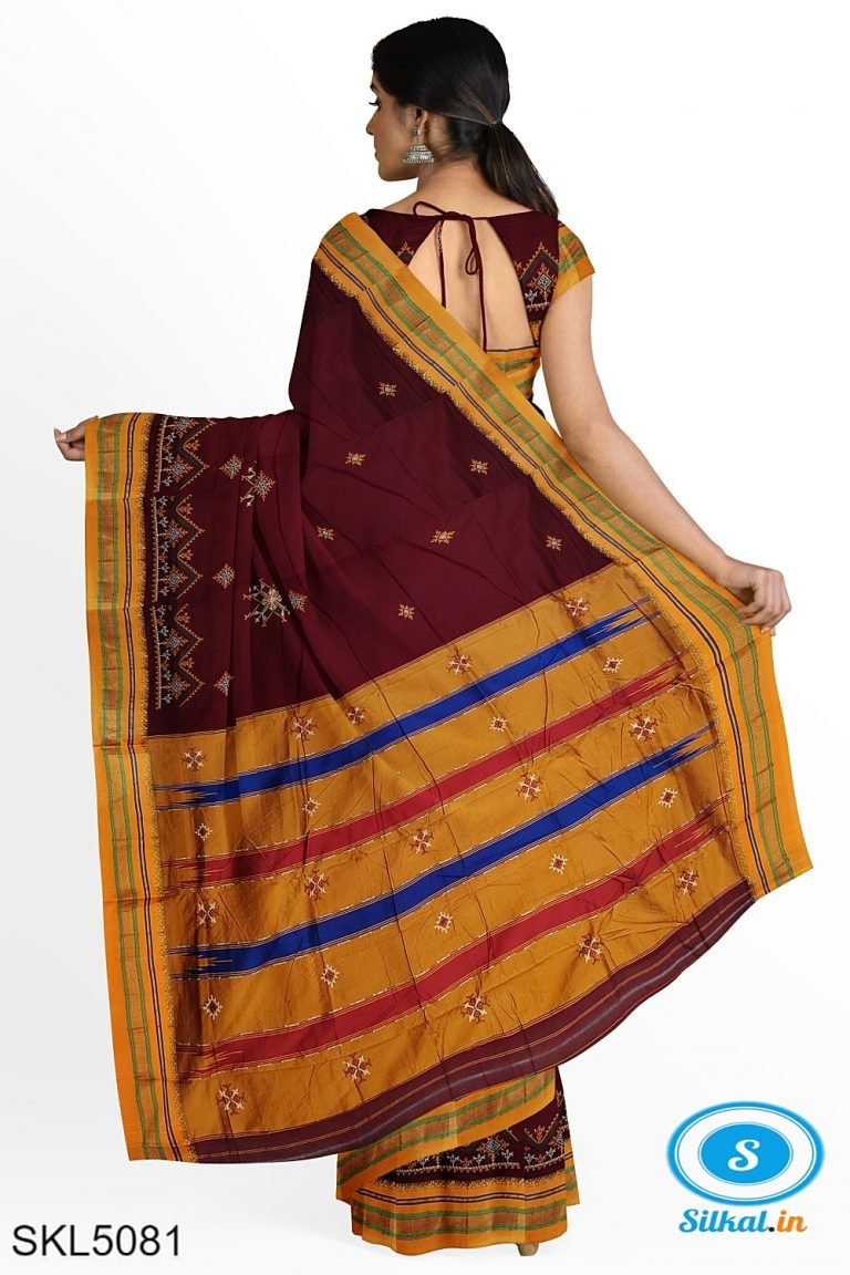 ILKAL SILK BY COTTON KASUTI WORK SAREE Silkal In