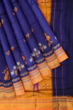 Ilkal Silk by Cotton Kasuti Work Saree