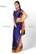 Ilkal Silk by Cotton Kasuti Work Saree