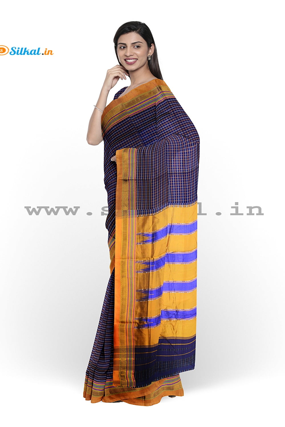 Traditional Irkal Saree In Two Color Blue : The Morani Fashion