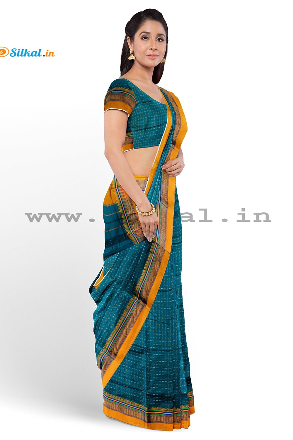 Purple Orange Green Khun Saree – Jarataari