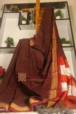 Ilkal Handloom Silk by Cotton Small Checks Chikki Paras Saree