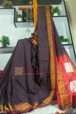 Ilkal Handloom Silk by Cotton Small Checks Chikki Paras Saree