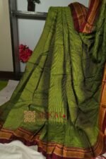 Ilkal Handloom Silk by Cotton Small Checks Chikki Paras Saree