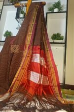 Ilkal Handloom Silk by Cotton Small Checks Chikki Paras Saree