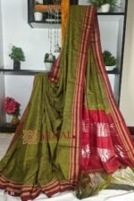 Ilkal Handloom Silk by Cotton Small Checks Chikki Paras Saree