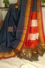Ilkal Handloom Silk by Cotton Small Checks Chikki Paras Saree