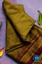 ILKAL HANDLOOM SILK BY COTTON SMALL CHECKS CHIKKI PARAS SAREES