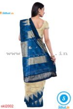 PRE-ORDER: ILKAL HANDLOOM LUXURY DADI TIRKI TEMPLE BORDER BUTTA SILK SAREE