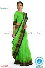 PRE-ORDER: ILKAL HANDLOOM LUXURY DADI TIRKI TEMPLE BORDER SILK SAREE