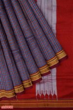 ILKAL HANDLOOM SILK BY COTTON SMALL CHECKS CHIKKI PARAS SAREES