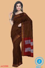 ILKAL HANDLOOM SILK BY COTTON SMALL CHECKS CHIKKI PARAS SAREES