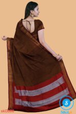 ILKAL HANDLOOM SILK BY COTTON SMALL CHECKS CHIKKI PARAS SAREES