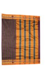 Ilkal Silk by Cotton Big Checks Patti Pallu Sarees