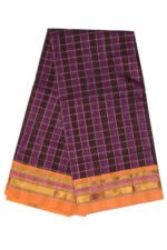 Ilkal Silk by Cotton Big Checks Patti Pallu Sarees