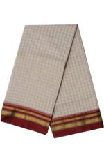 Ilkal Silk by Cotton Small Checks Patti Pallu Sarees