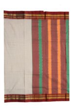 Ilkal Silk by Cotton Small Checks Patti Pallu Sarees