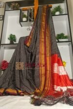 Ilkal Handloom Silk by Cotton Small Checks Chikki Paras Saree