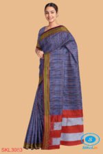 ILKAL HANDLOOM SILK BY COTTON SMALL CHECKS CHIKKI PARAS SAREES