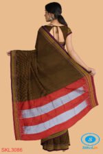 ILKAL HANDLOOM SILK BY COTTON SMALL CHECKS CHIKKI PARAS SAREES