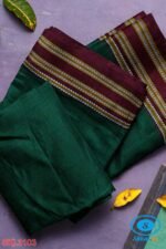 ILKAL HANDLOOM SILK BY COTTON SMALL CHACKS BHOOMI BORDER SAREES