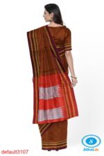 ILKAL HANDLOOM SILK BY COTTON SMALL CHACKS BIG BHOOMI BORDER SAREES