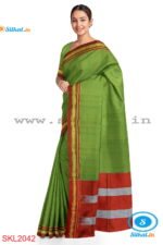 ILKAL HANDLOOM CATLON PALLU COTTON PLAIN SAREES