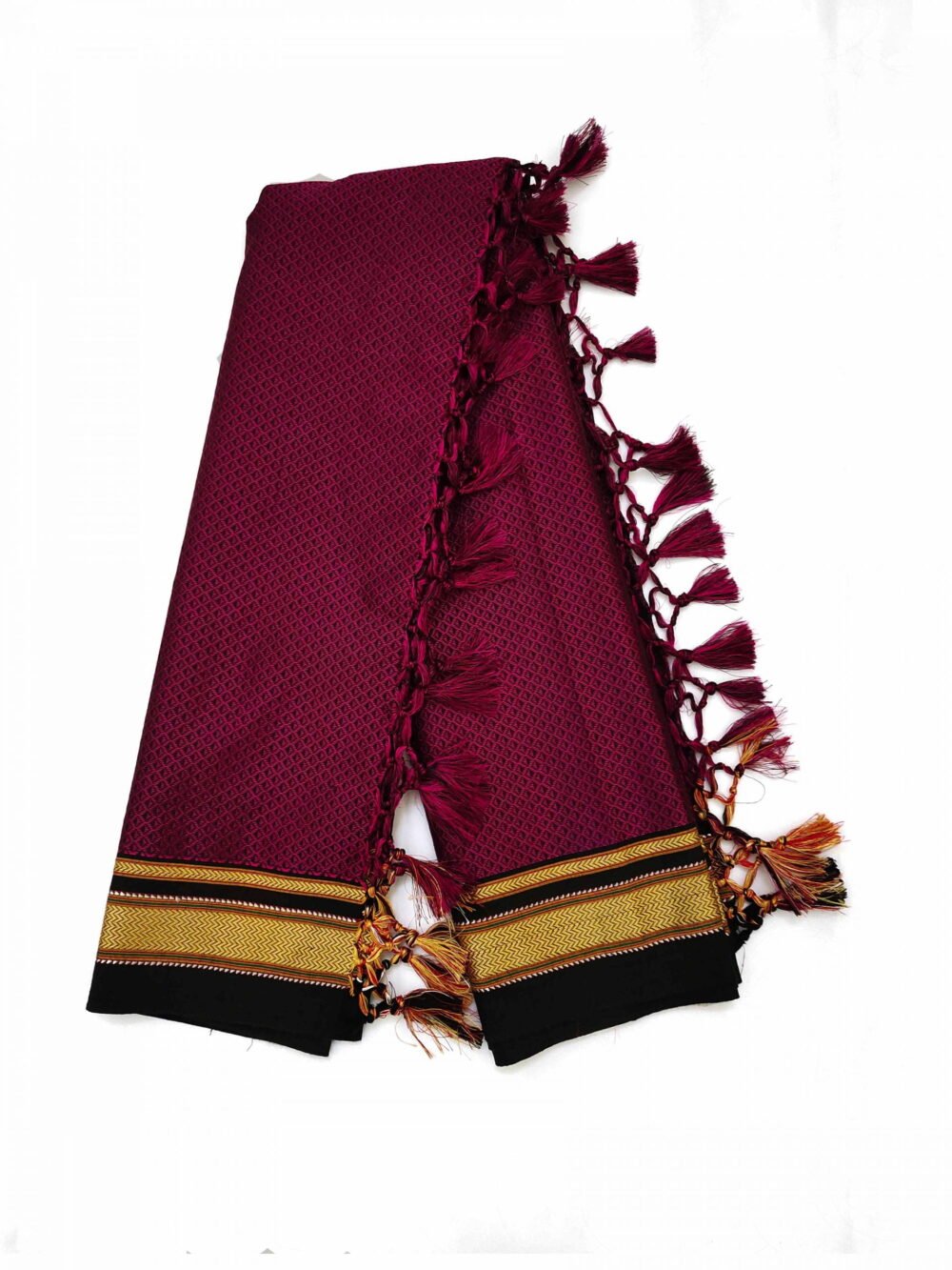 GULEDGUDDA KHANA COTTON DUPPATTA WITH TASSELS