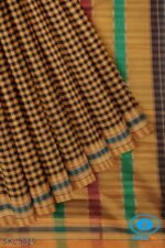 ILKAL COTTON SMALL CHECKS SAREE WITH GOMI BORDER