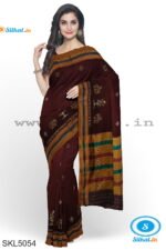 ILKAL SILK BY COTTON KASUTI WORK PATTI PALLU SAREE