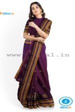 ILKAL SILK BY COTTON KASUTI WORK PATTI PALLU SAREE