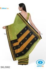 ILKAL SILK BY COTTON TWO TONE KASUTI WORK SAREE