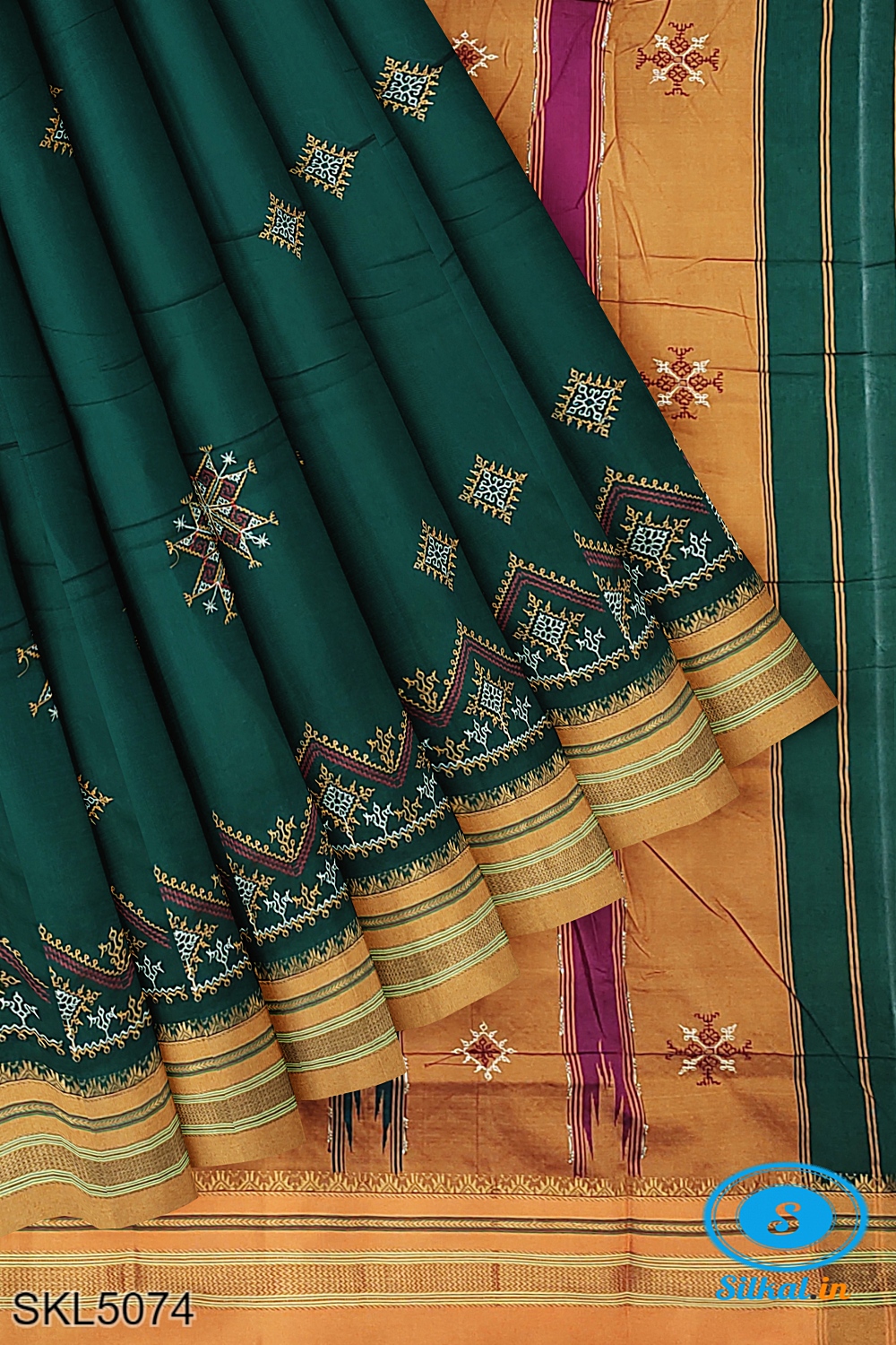 Kasuti Work Semi Silk Art Silk Handwoven Kasuti Embroidered Saree With  Blouse Piece at Rs 1875 in Mumbai