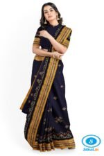 ILKAL SILK BY COTTON TWO TONE KASUTI WORK SAREE