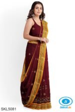 ILKAL SILK BY COTTON TWO TONE KASUTI WORK SAREE