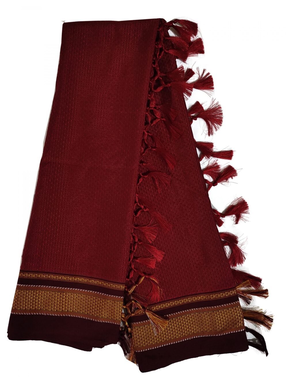 GULEDGUDDA KHANA COTTON DUPPATTA WITH TASSELS