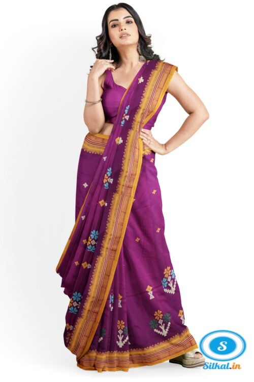 ILKAL SILK SAREE WITH KASUTI WORK