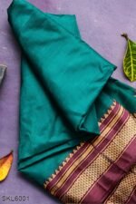 ILKAL SEMI SILK SAREE WITH CHIKKI PARAS BORDER