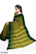 NARAYAN PETH PLAIN MASRISE COTTON SAREE WITH PATTI PALLU