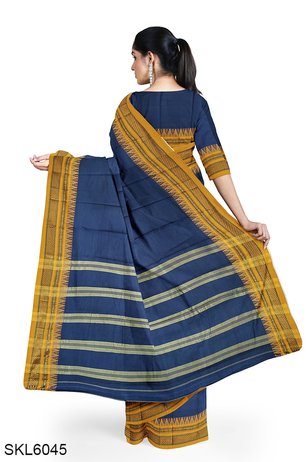 New Narayan Peth Saree(Lemon Yellow)