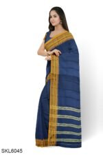 NARAYAN PETH PLAIN COTTON SAREE WITH PATTI PALLU