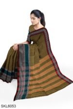 NARAYAN PETH PLAIN COTTON SAREE WITH PATTI PALLU