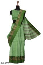 NARAYAN PETH PLAIN COTTON SAREE WITH PATTI PALLU