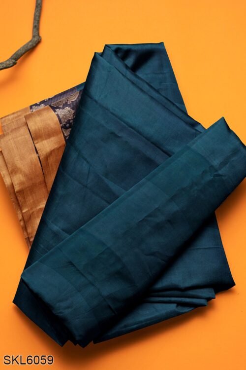 NARAYAN PETH PLAIN COTTON SAREE WITH PATTI PALLU