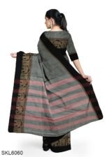 NARAYAN PETH PLAIN COTTON SAREE WITH PATTI PALLU