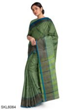 NARAYAN PETH PLAIN COTTON SAREE WITH PATTI PALLU