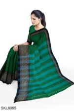 NARAYAN PETH PLAIN COTTON SAREE WITH PATTI PALLU