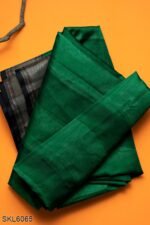 NARAYAN PETH PLAIN COTTON SAREE WITH PATTI PALLU