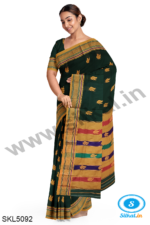 ILKAL MAYURI SAREE WITH CHIKKI BORDER