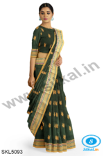 ILKAL MAYURI SAREE WITH CHIKKI BORDER